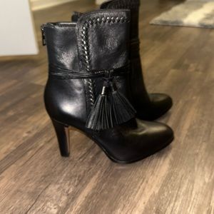 Coach Jessie Silky Nappa Black Leather Boot Size 6.5B